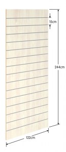 Σημύδα Πάνελ Slat 122x244cm - με 15 Πηχάκια Αλουμινίου ανά 15cm